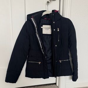 Abercrombie & Fitch Black Quilted Jacket